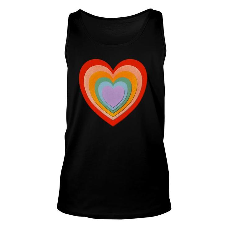 Rainbows And Heart Cutouts Love Unisex Tank Top