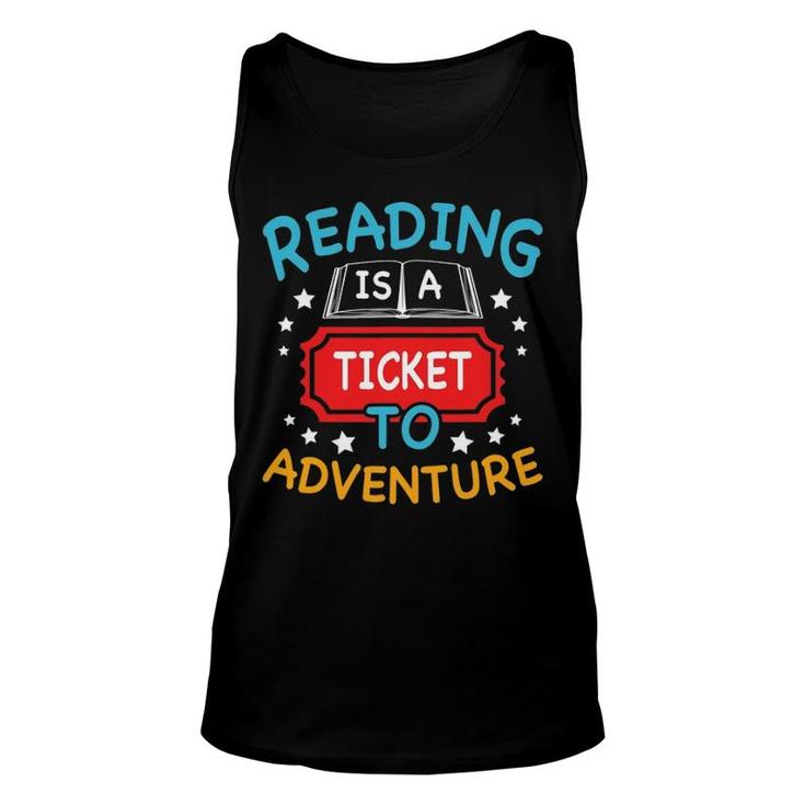 Reading Adventure Library Student Teacher Book Lovers Unisex Tank Top