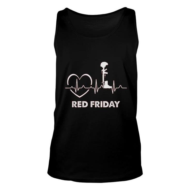 Red Friday Heartbeat Unisex Tank Top