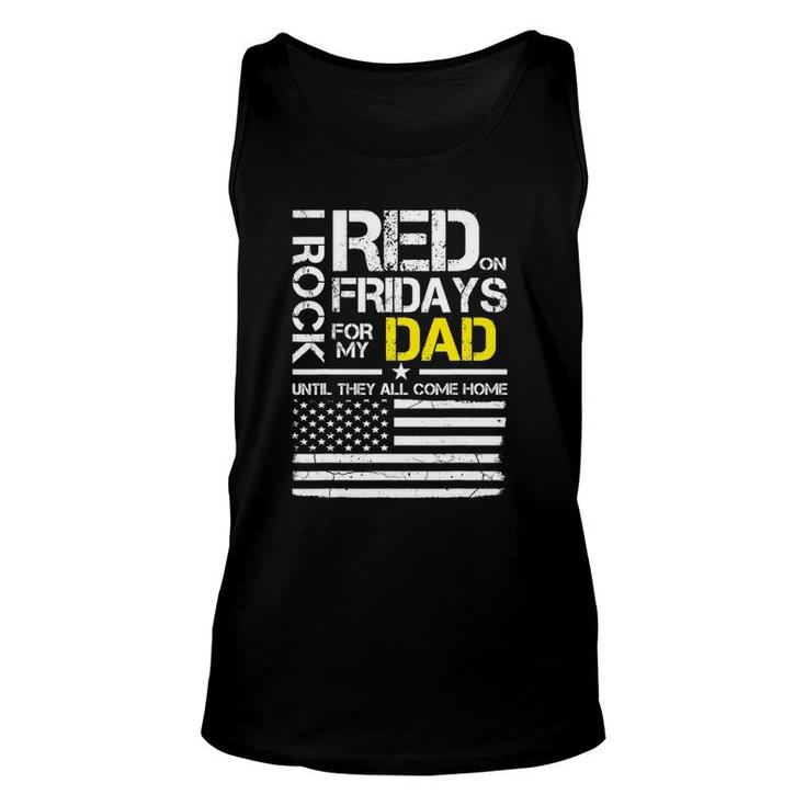 Red Friday Military Son Gift Wear Red For My Dad Unisex Tank Top
