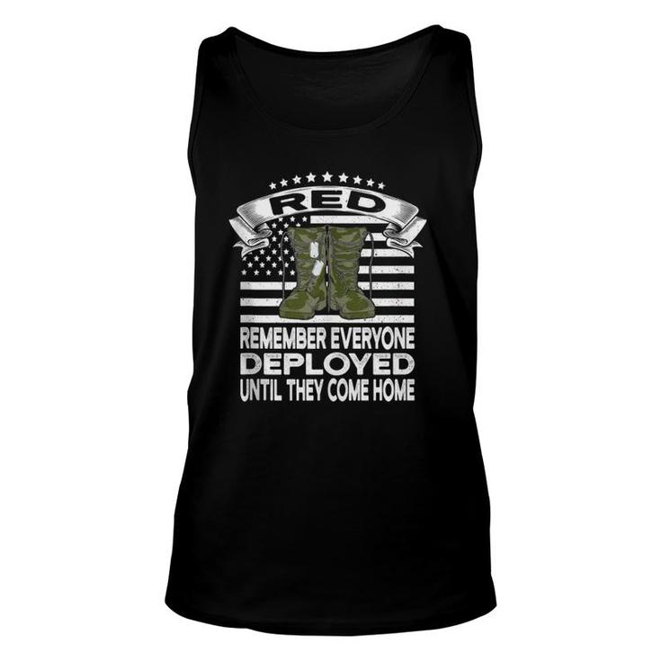 Red Friday Military Until They Come Home American Flag Boots Tank Top