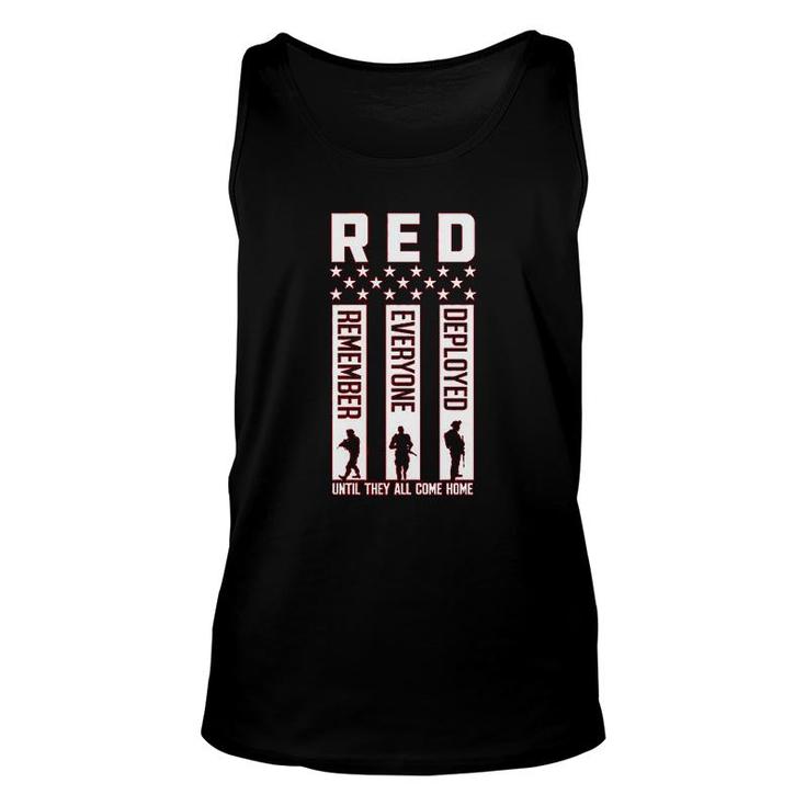 Red Friday Remember Everyone Deployed Unisex Tank Top