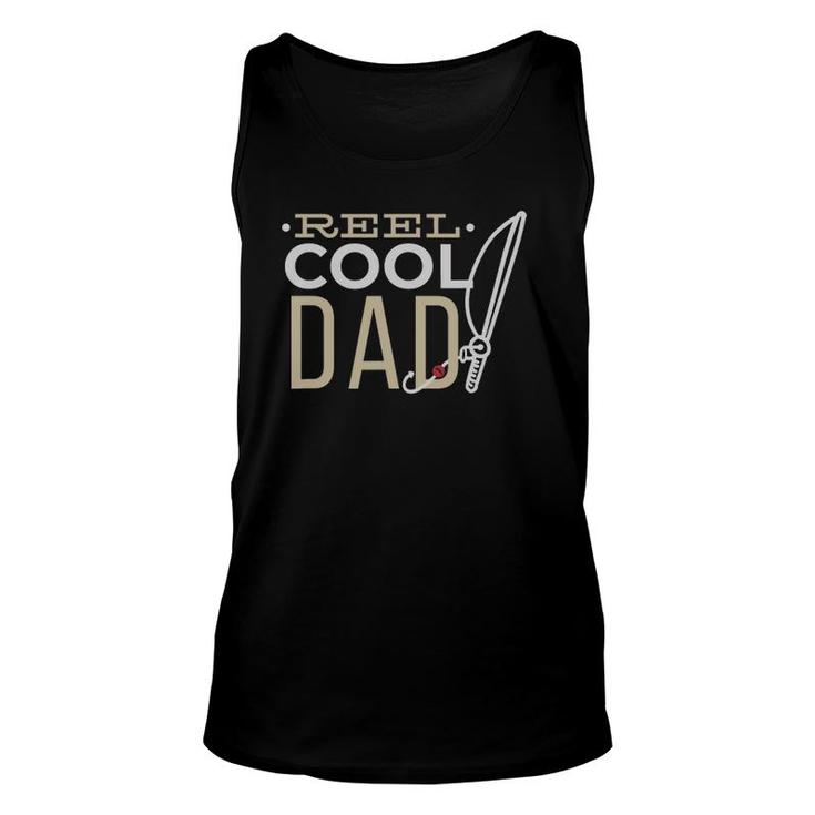 Reel Cool Dad - Pun Father's Day Fishing Quote Funny Fisher Unisex Tank Top