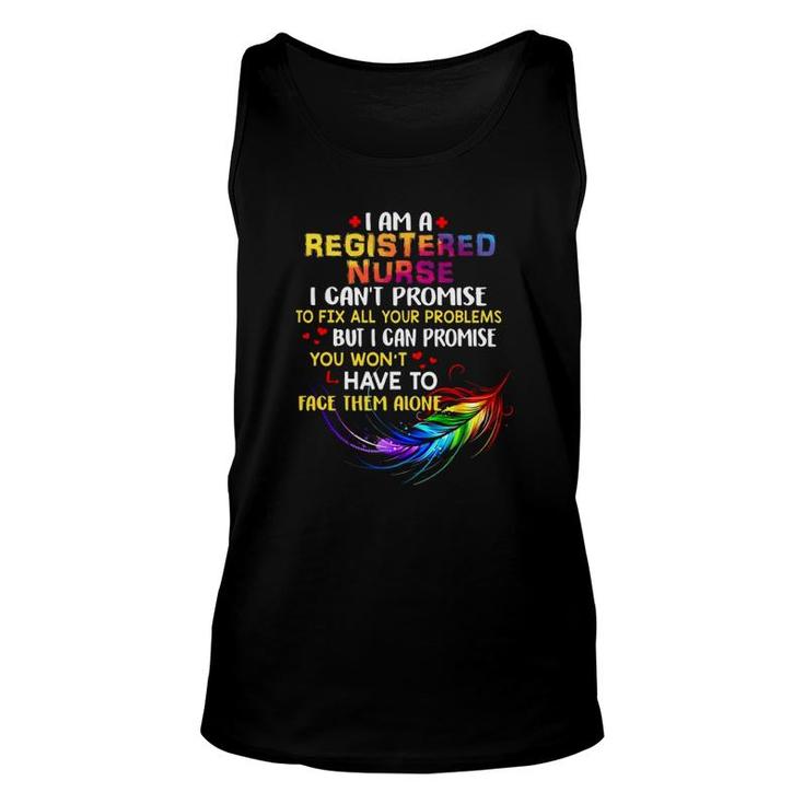 I Am A Registered Nurse I Can't Promise To Fix All Your Problems Colorful Feather Hearts Tank Top