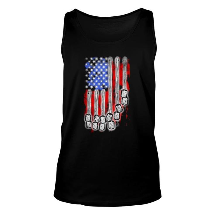 Remember America's Heroes Dog Tag Unisex Tank Top