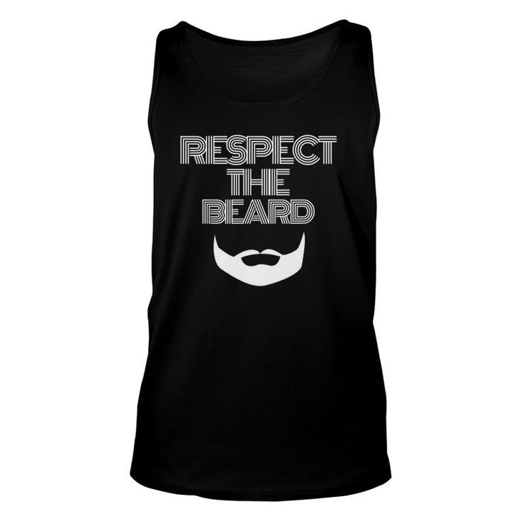 Respect The Beard Humor Funny For Dad Bearded Men Superhero Unisex Tank Top