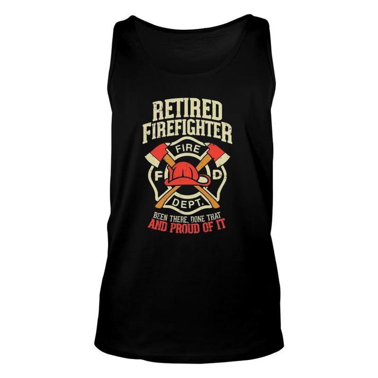 Retired Firefighter Gift For A Proud Firefighter Unisex Tank Top