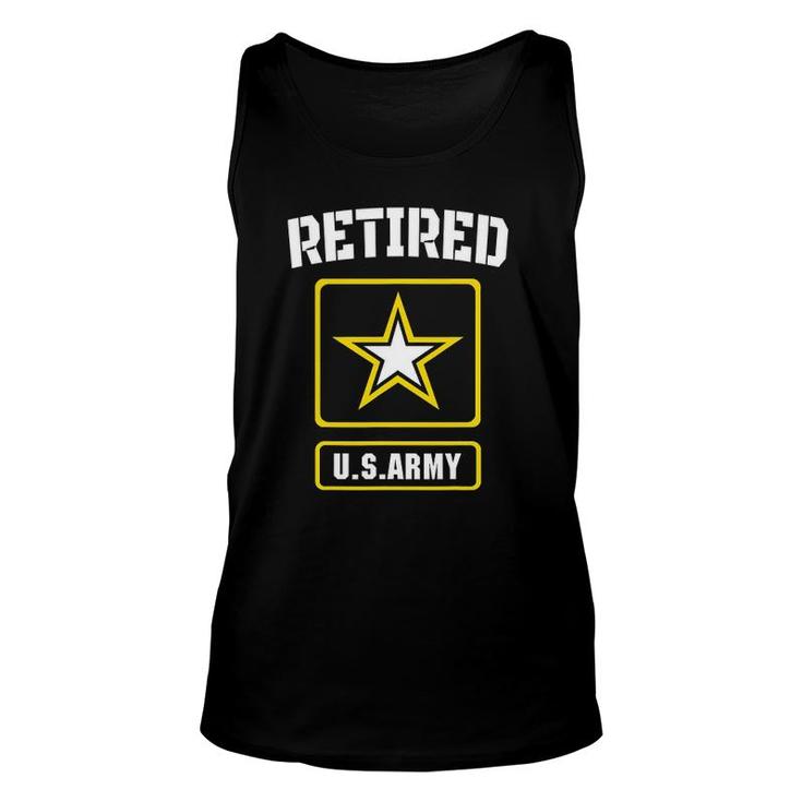 Retired Us Army Veteran For Proud Dad Grandpa Veteran Day Unisex Tank Top