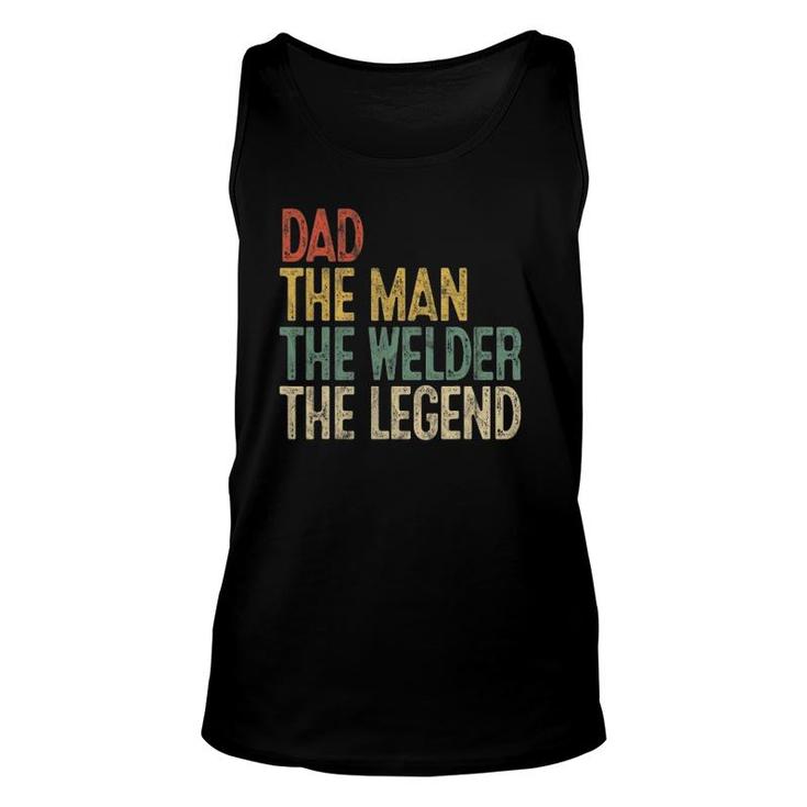 Mens Retro Dad Man Welder Legend Welding Father Weld Daddy Tank Top