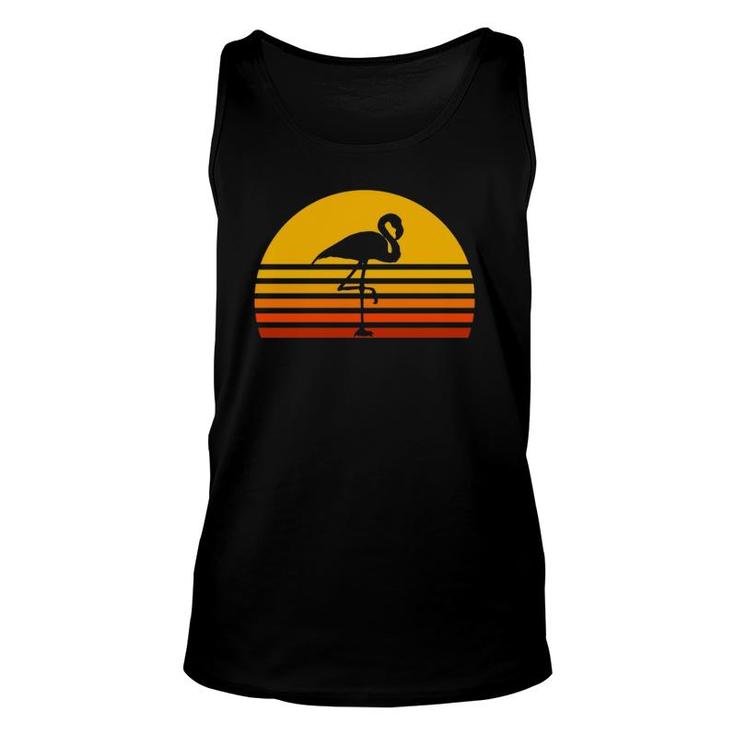Retro Flamingo Vintage Sunset Flamingo  Unisex Tank Top