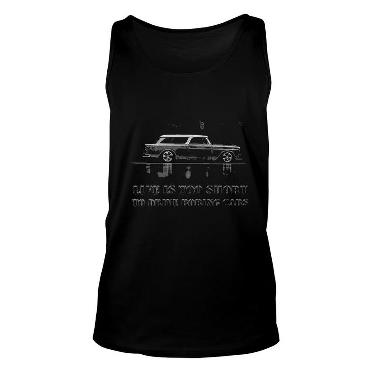 Retro Life Is Too Short Racing Nomad Wagon Hotrod Muscle Car Tank Top