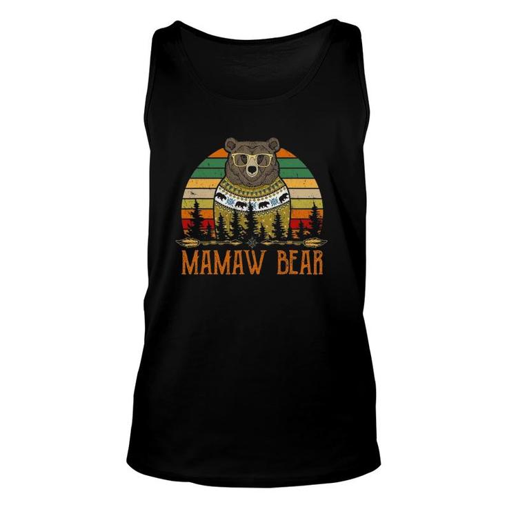 Retro Mamaw Bear Matching Family Funny Fathers Day Unisex Tank Top