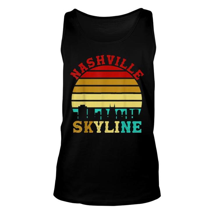 Retro Nashville Tennessee Vintage Skyline Home Country Music Tank Top