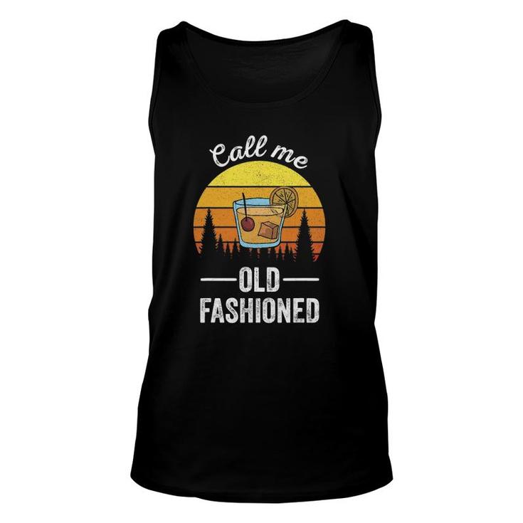 Retro Vintage Call Me Old Fashioned Whiskey Wisconsin Funny Unisex Tank Top
