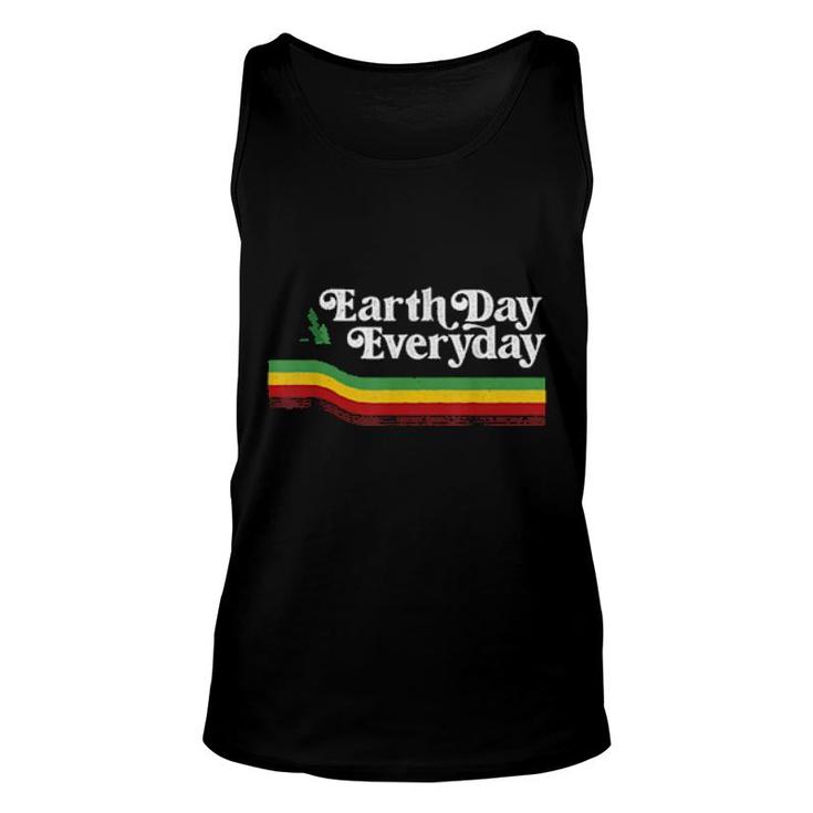 Retro Vintage Earth Day Everyday Rainbow Pine Tree Earth Day Tank Top