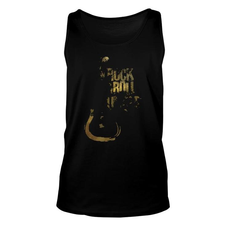 Rock And Roll Uncle Guitar Silhouette  Unisex Tank Top