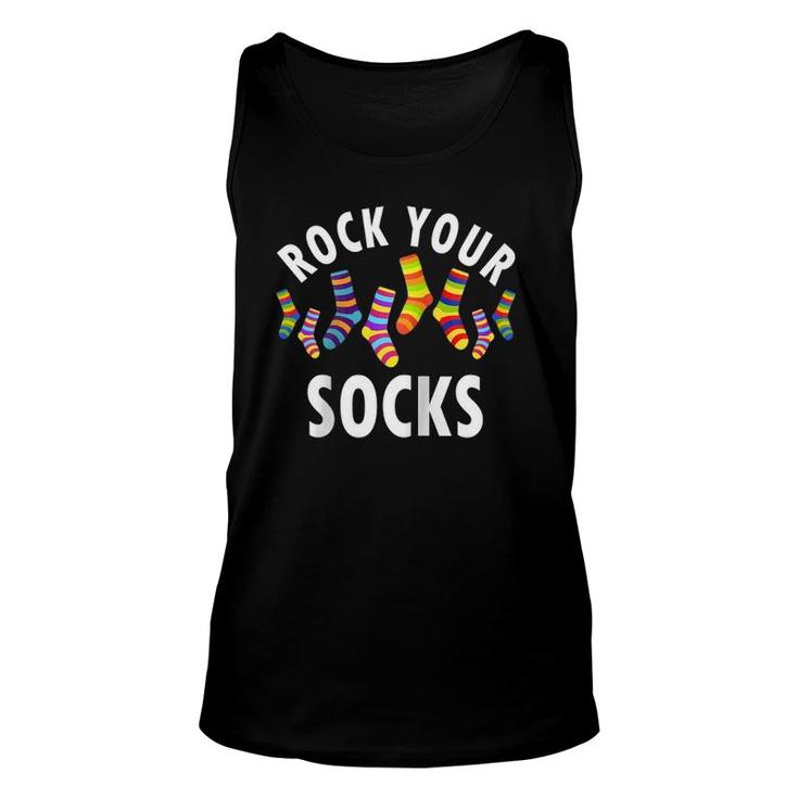 Rock Your Socks Awareness World Down Syndrome Day Raglan Baseball Tee Tank Top