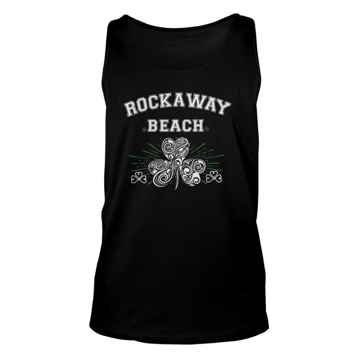 Rockaway Beach Queens Ny Irish Shamrock Distress Green Print Tank Top