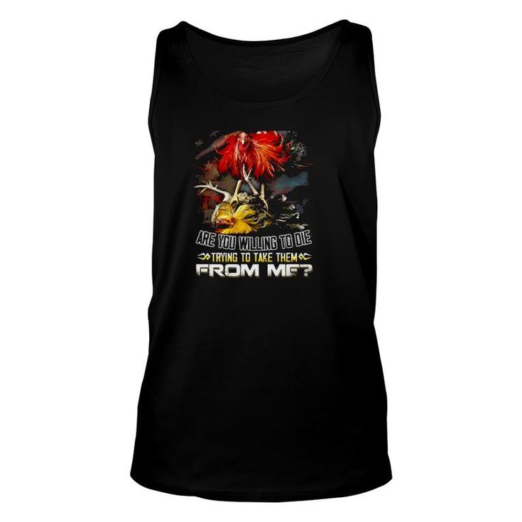Rooster Fighting I'm Willing To Die For My Rights Are You Willing To Die Tank Top