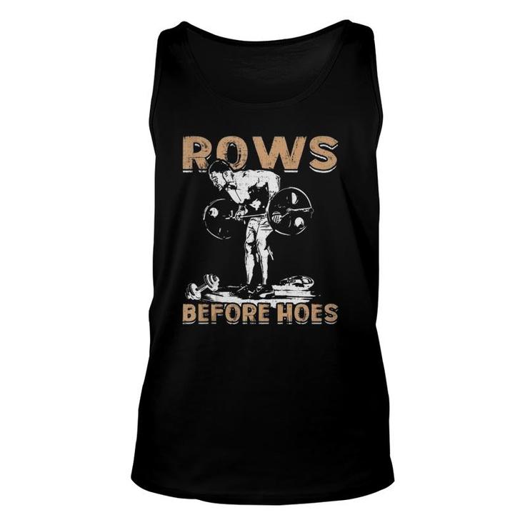 Rows Before Hoes - Bodybuilding  Unisex Tank Top