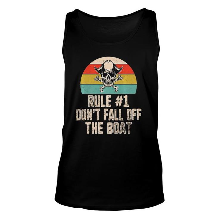 Rule 1 Don't Fall Off Boat Pirate Skull Tampa Gasparilla  Unisex Tank Top