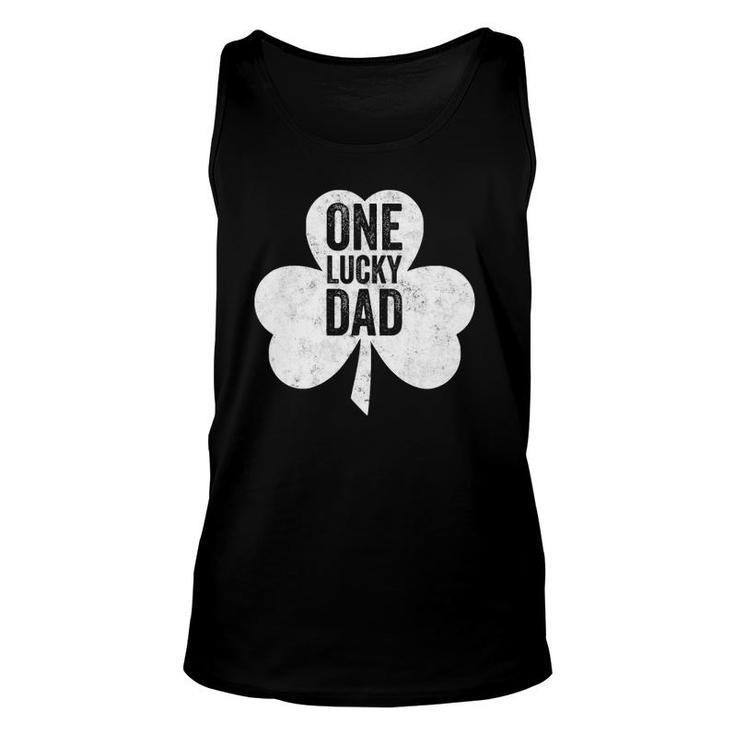 Saint Patrick's Day Funny Gift One Lucky Dad Unisex Tank Top
