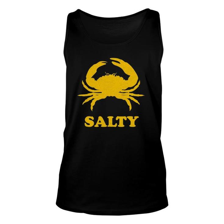 Salty Crab Vintage Surfing Crab Lover Gift Unisex Tank Top