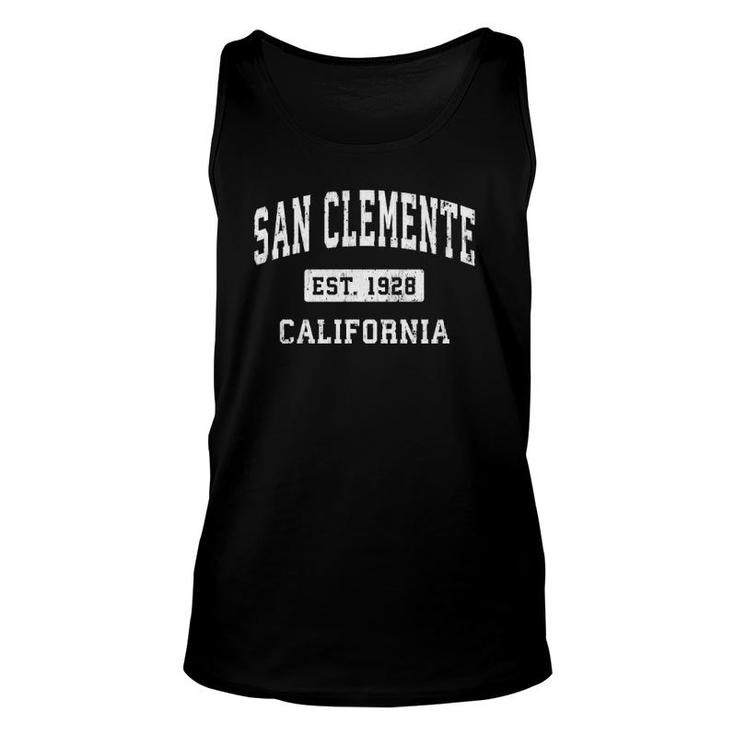 San Clemente California Ca Vintage Established Sports Tank Top