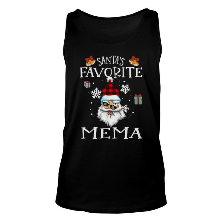 Santa's Favorite Mema Christmas Matching Family Pajama  Unisex Tank Top