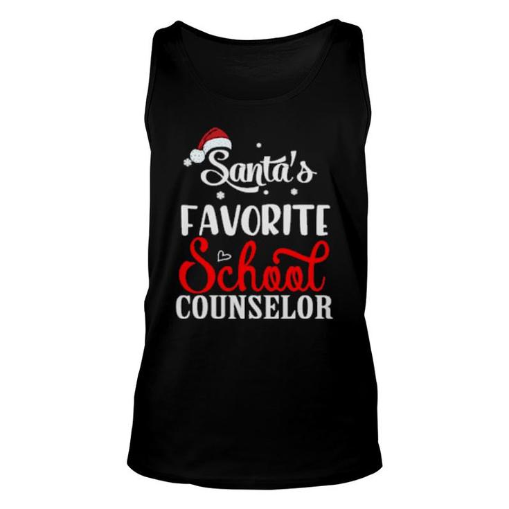 Santa's Favorite School Counselor Christmas Santa  Unisex Tank Top