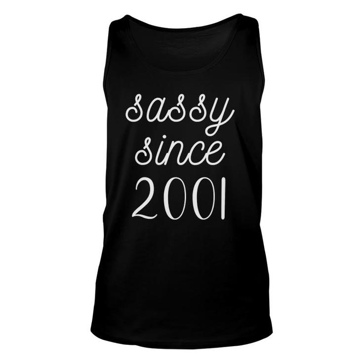 Sassy Since 2001 Year Birthday For Her Funny Unisex Tank Top