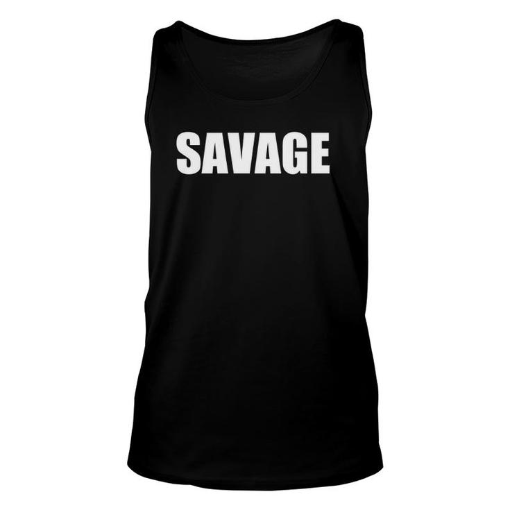 Savage Cool Funny Workout  Unisex Tank Top