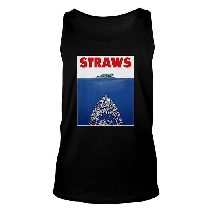 Save The Sea Turtles Conservation Straws Unisex Tank Top