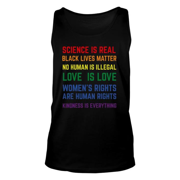 Science Is Real Lgbt Gay Pride Lgbtq Human Pride Unisex Tank Top