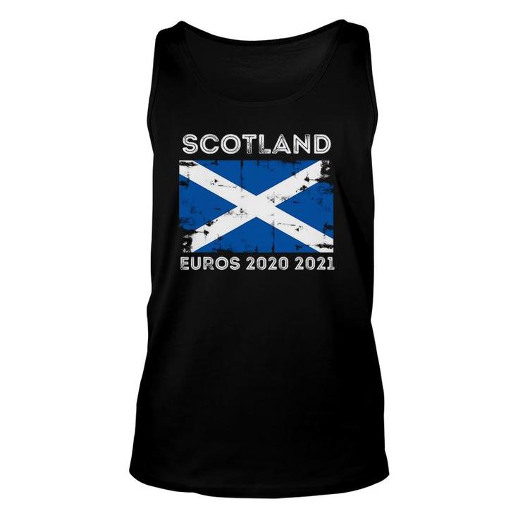 Scotland Flag  Euros 2020 2021 Football Fans Design Unisex Tank Top