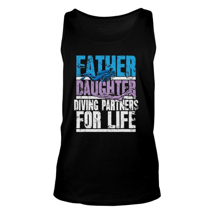 Scuba Diving Dad And Daughter Diving Partners For Life Unisex Tank Top