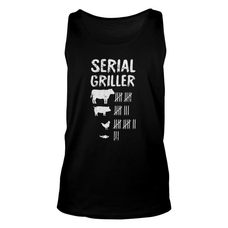 Serial Griller Fathers Day Funny Grilling Grill Bbq Master Unisex Tank Top