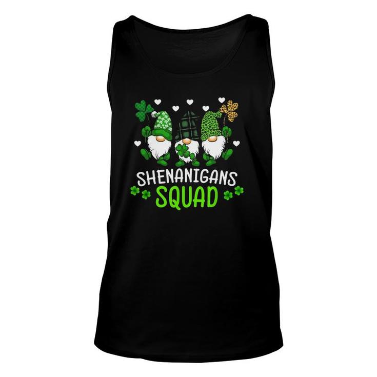 Shenanigans Squad St Patrick's Day Gnomes Green Irish Unisex Tank Top