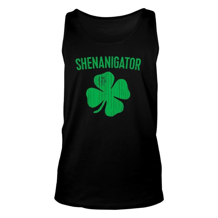 Shenanigator Saint Patrick's Day Green Shamrock Unisex Tank Top