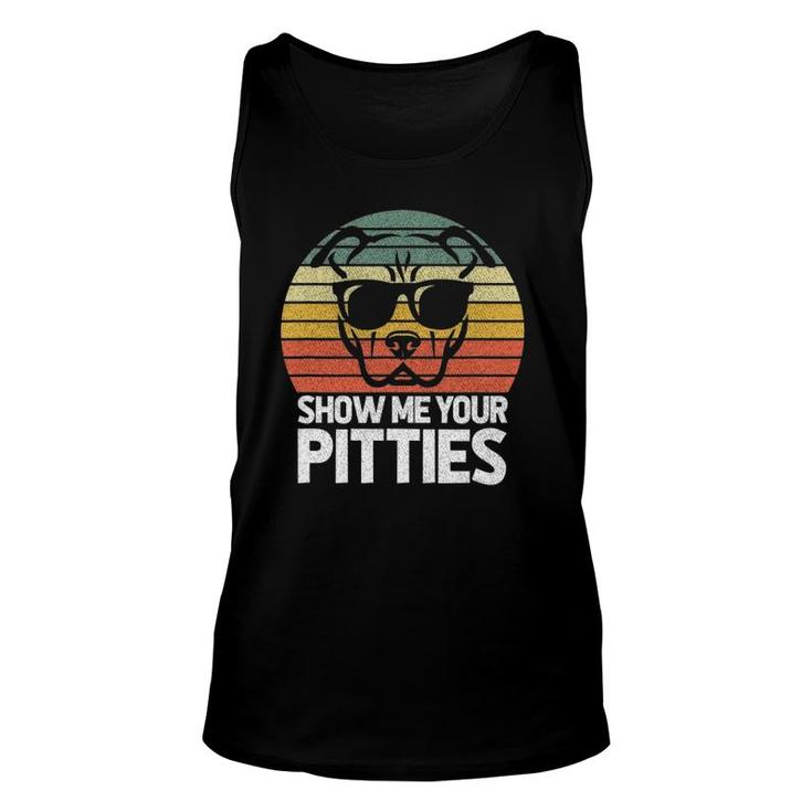 Show Me Pitties Retro Pitbull Pitty Dog Lover Owner Vintage Unisex Tank Top