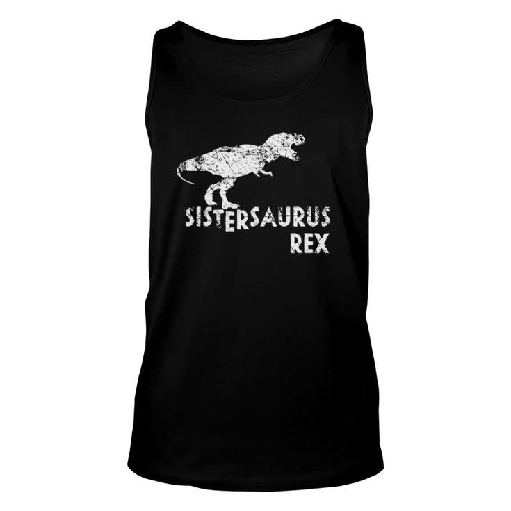 Sistersaurus Rex , Funny Cute Dinosaur Sorority Gift Unisex Tank Top