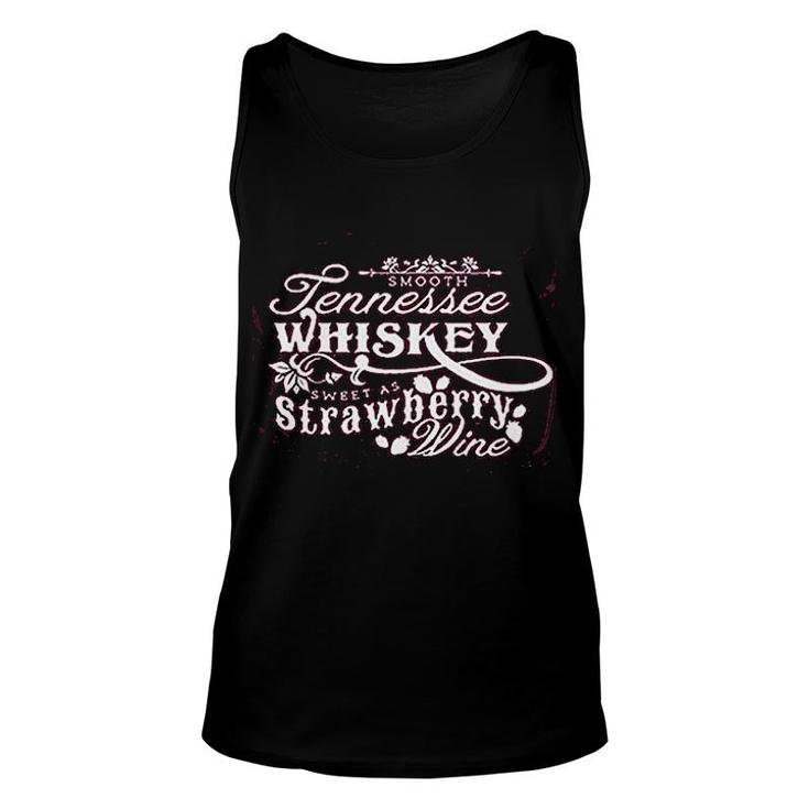 Smooth Tennessee Whiskey Sweet As Strawberry Wine Women Country Music Tank Top