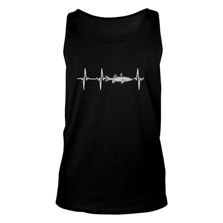 Snook Heartbeat For Saltwater Fish Fishing Lovers Unisex Tank Top