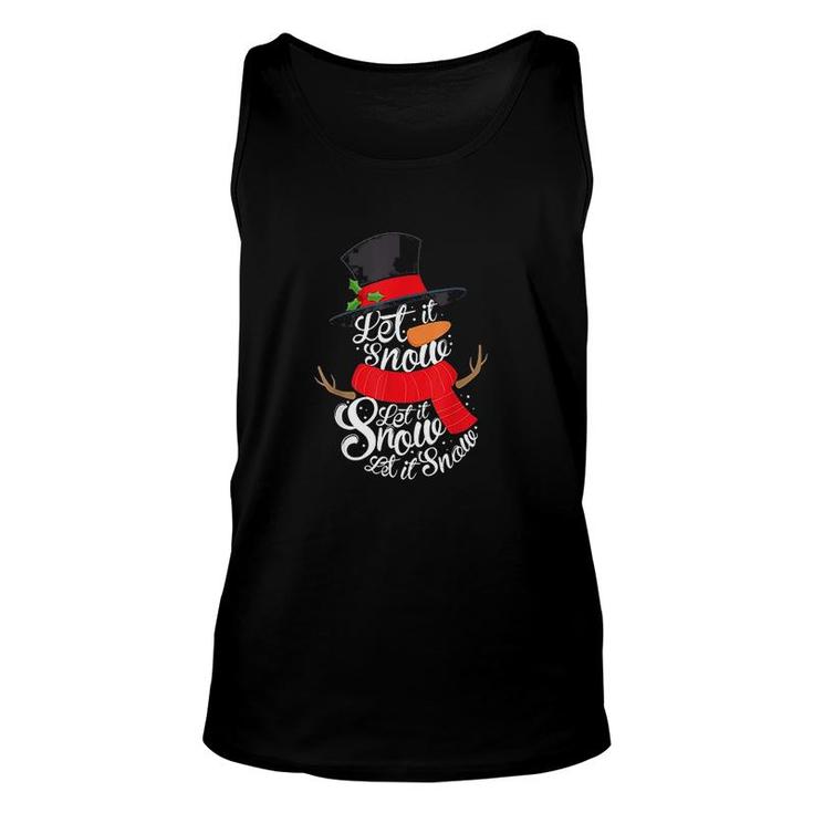Snowman Let It Snow Cute Christmas Winter Holiday Xmas Gift Unisex Tank Top Snowman Let It Snow Cute Christmas Winter Holiday Xmas Gift Unisex Tank Top