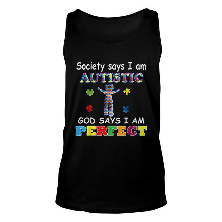 Society Says I Am Autistic Unisex Tank Top