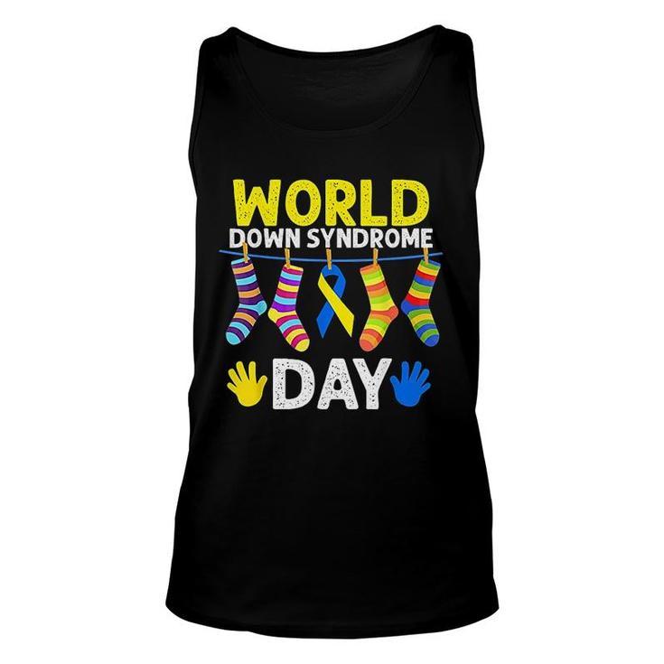 Sockes Hands Blue And Yellow Unisex Tank Top