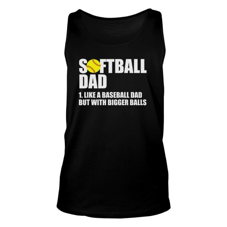 Softball Dad Definition Funny Unisex Tank Top