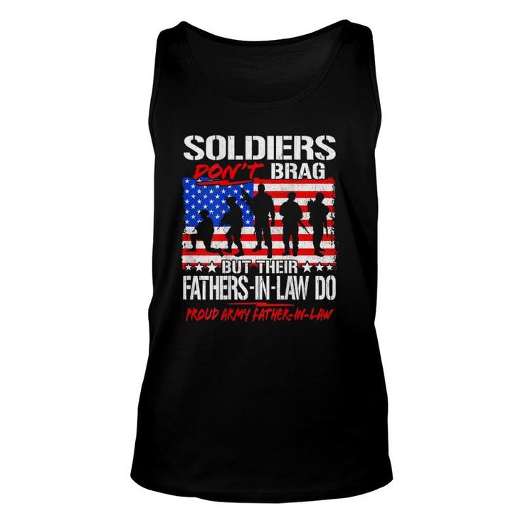 Mens Soldiers Don't Brag Proud Army Father-In-Law Dad Tank Top