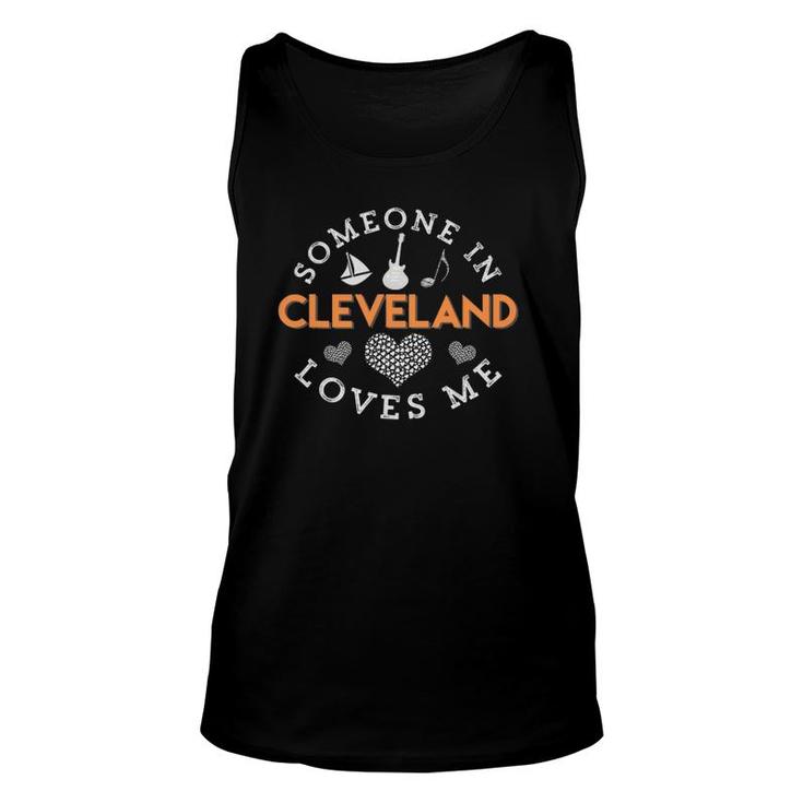 Someone In Cleveland Loves Me Heart Rock Gift Rock Heart Unisex Tank Top