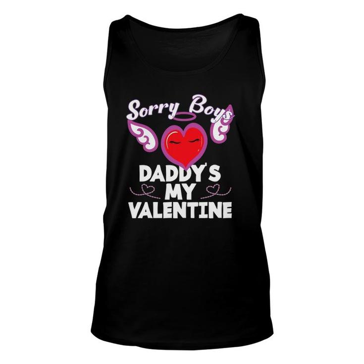 Sorry Boys My Daddy Is My Valentine  - Heart Angel Unisex Tank Top